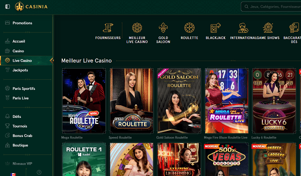 casinia nouveau casino en ligne