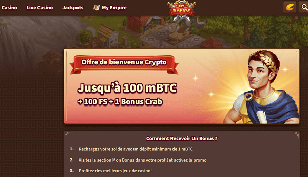 myempire cryptomonnaie casino