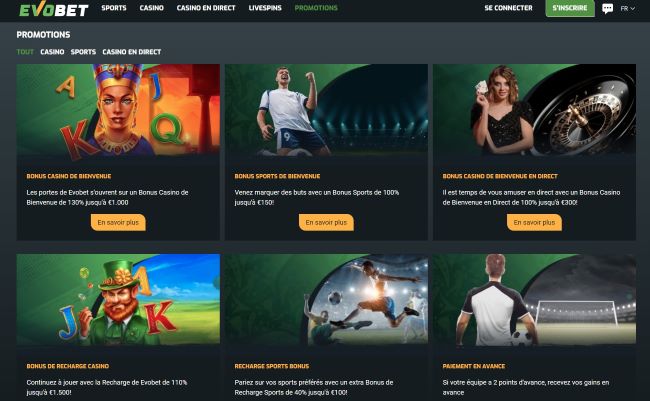 evobet bonus casino