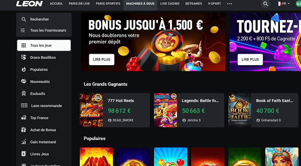 leonbet bonus casino argent réel