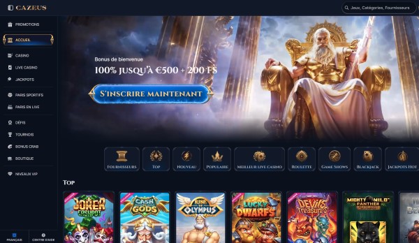 cazeus nouveau casino en ligne