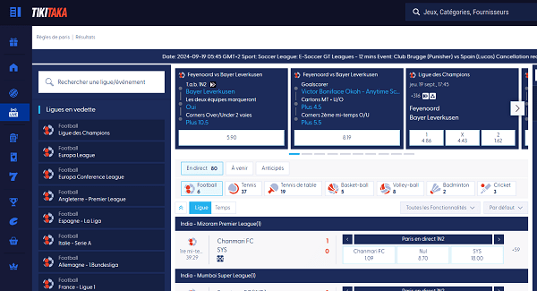 tikitaka casino paris sportifs
