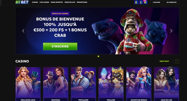 RTBet nouveau casino en ligne