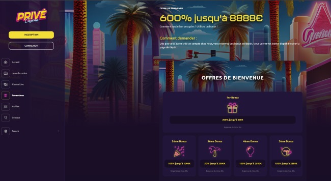 casino privé bonus casino