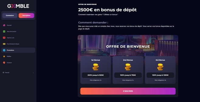 gxmble bonus casino