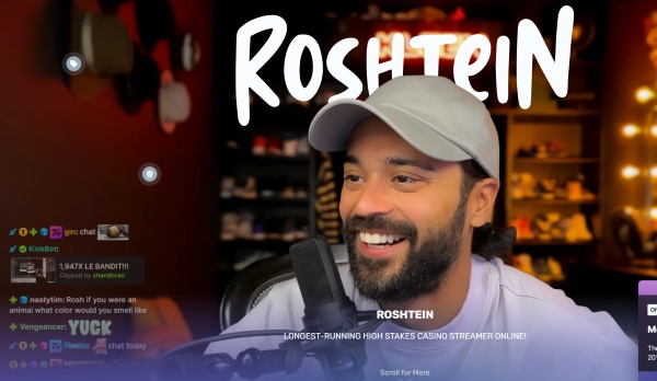 Roshtein le streamer casino qui nous vient tout droit de suède